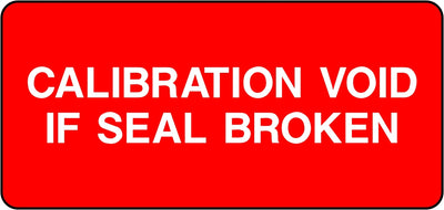 Calibration Void if Seal Broken Labels
