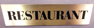 Engraved Acrylic Laminate Restaurant Door Sign