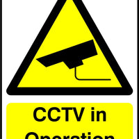 CCTV in Operation sign