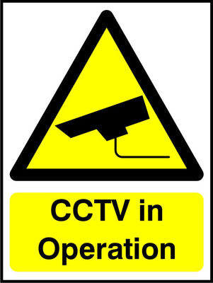 CCTV in Operation sign
