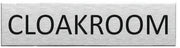 Stainless Steel Cloakroom door sign