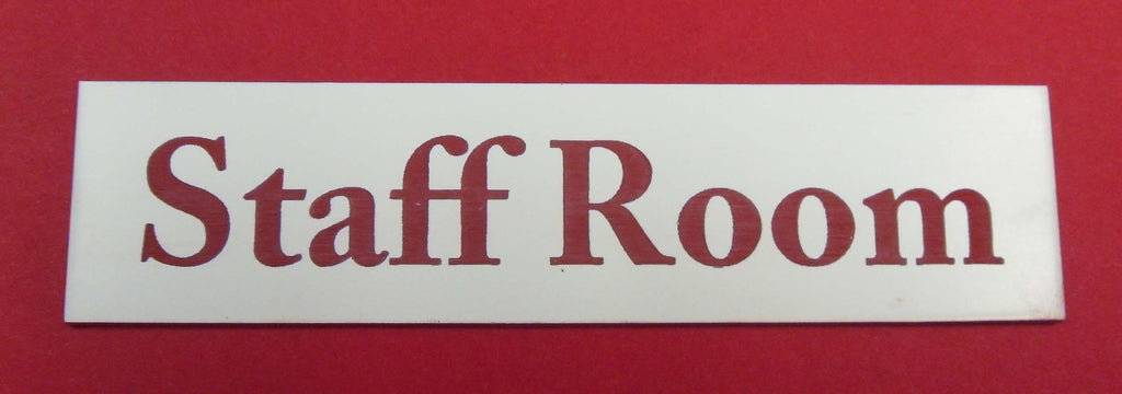 Engraved Acrylic Laminate Staff Room Door Sign | SK Signs & Labels
