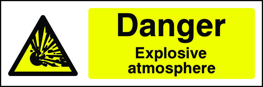 Explosive Environment. Sign Danger Explosive Atmosphere Sign | SK Signs & Labels | SK Signs ...