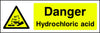 Danger Hydrochloric Acid sign