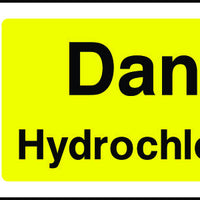 Danger Hydrochloric Acid sign