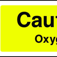 Caution Oxygen safety sign