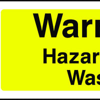 Warning Hazardous Waste Safety Sign