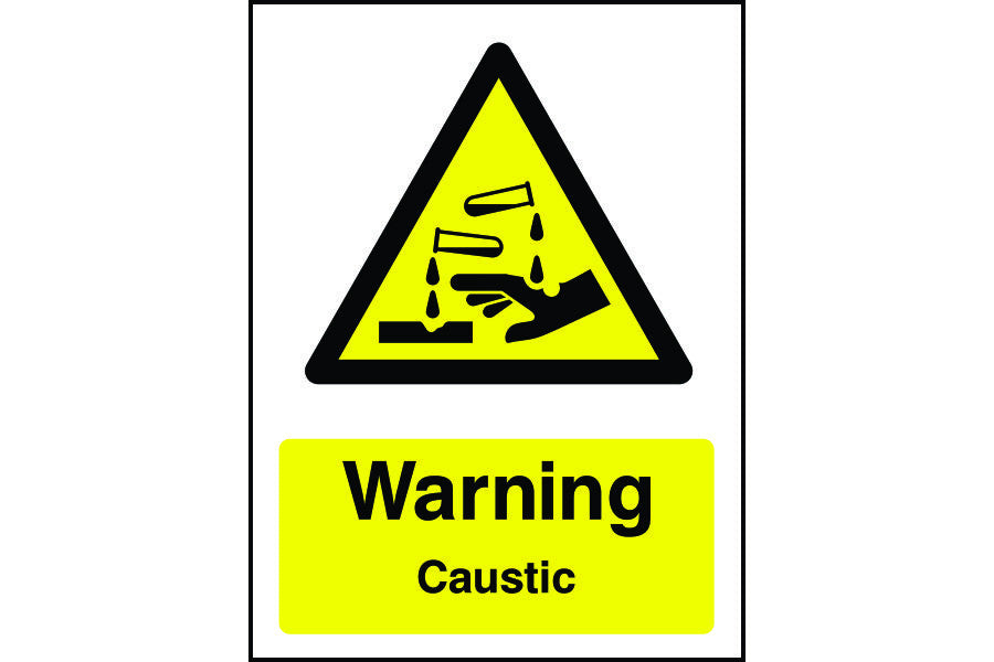 Castaic Sign Warning Caustic Sign | SK Signs & Labels | SK Signs & Labels Ltd