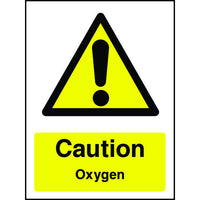 Caution Oxygen safety sign