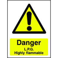 Danger L.P.G Highly Flammable Sign