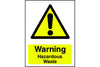 Warning Hazardous Waste Safety Sign
