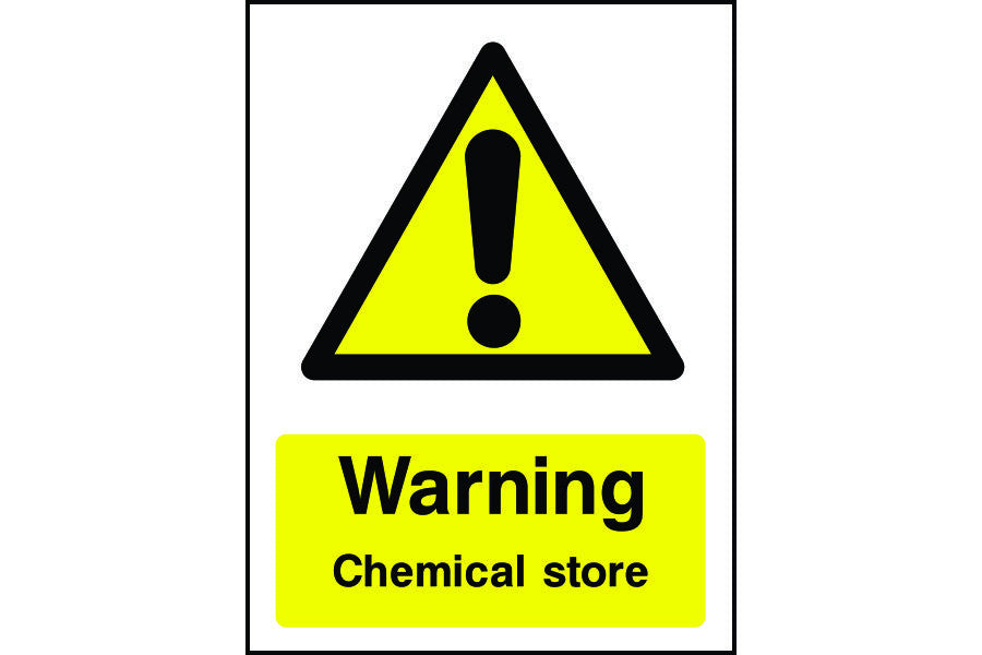 Warning Chemical Store Sign