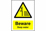 Beware Deep water safety sign
