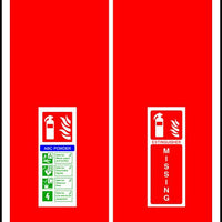 ABC Powder Fire Extinguisher Missing sign