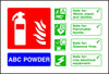 ABC Powder Fire Extinguisher Notice sign