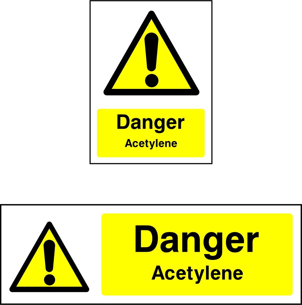 Danger Acetylene Safety Sign