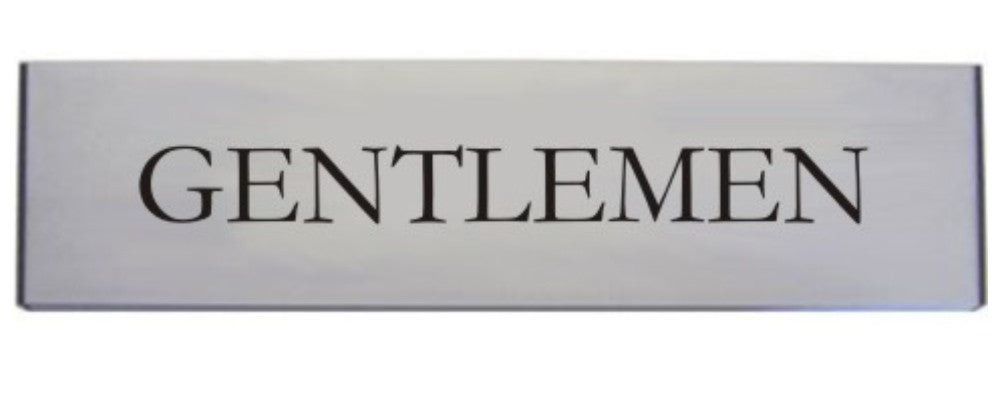 Engraved Aluminium Gentlemen Door Sign
