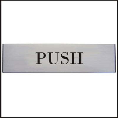 Engraved Aluminium Push Door Sign