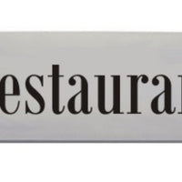 Engraved Aluminium Restaurant Door Sign