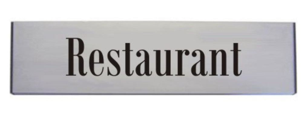 Engraved Aluminium Restaurant Door Sign