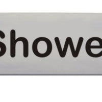 Engraved Aluminium Shower Door Sign