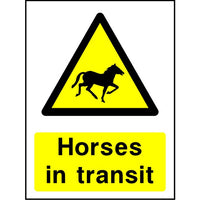 Horses in transit sign