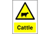 Cattle caution sign