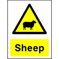 Sheep caution sign