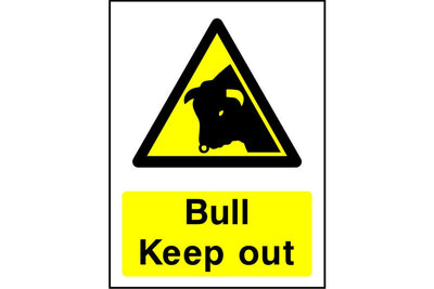 Bull Keep out warning sign