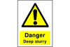 Danger Deep slurry sign