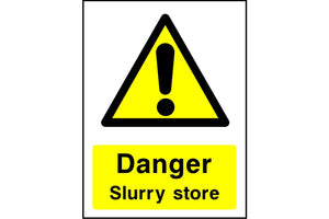 Danger Slurry store sign