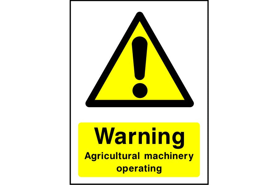Warning Agriculture machinery operating sign