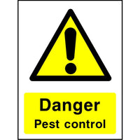Danger Pest control sign
