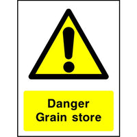 Danger Grain store sign