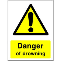 Danger of drowning sign
