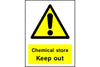 Chemical store Keep out sign