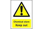 Chemical store Keep out sign