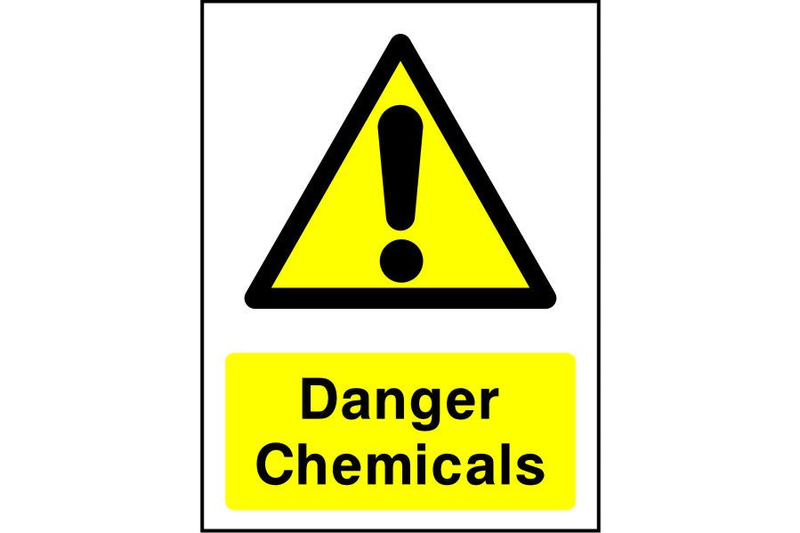 Danger Chemicals safety sign