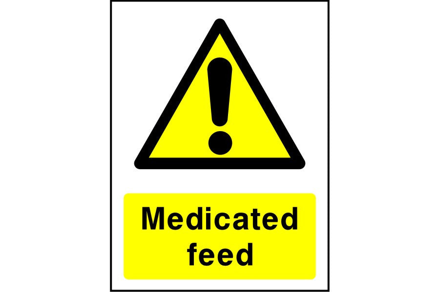 Medicated feed sign | SK Signs & Labels | SK Signs & Labels Ltd