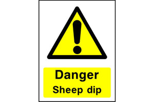 Danger Sheep dip sign