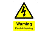 Warning Electric fencing sign