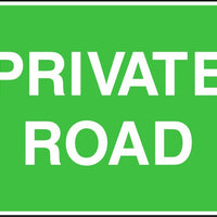 Private Road sign