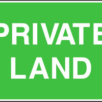Private Land sign