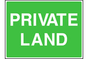 Private Land sign