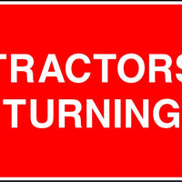 Tractors Turning sign