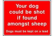 Your dog could be shot if found amongst sheep sign