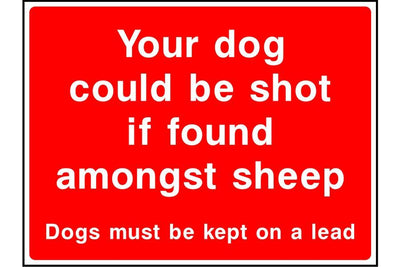 Your dog could be shot if found amongst sheep sign