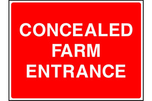 Concealed farm entrance sign