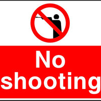 No shooting sign
