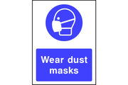 Wear dust masks sign